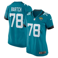 Maillot de match Nike Ben Bartch des Jacksonville Jaguars pour femme, bleu sarcelle