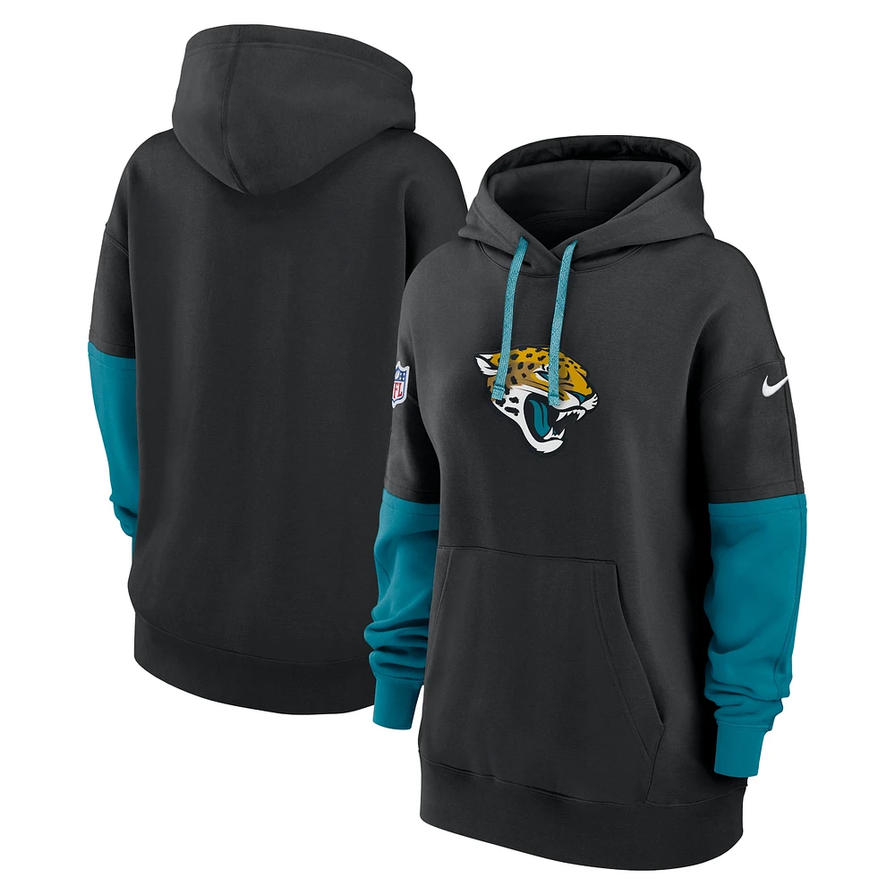 Women's Nike Black Jacksonville Jaguars 2024 Sideline Essential Fleece Pullover Hoodie