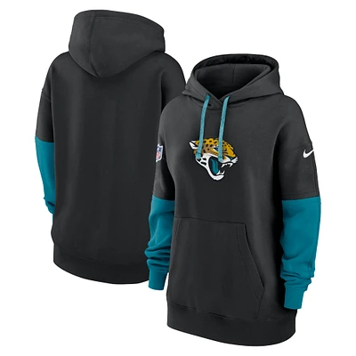 Sweat à capuche en polaire noir Nike Jacksonville Jaguars 2024 Sideline Essential pour femme