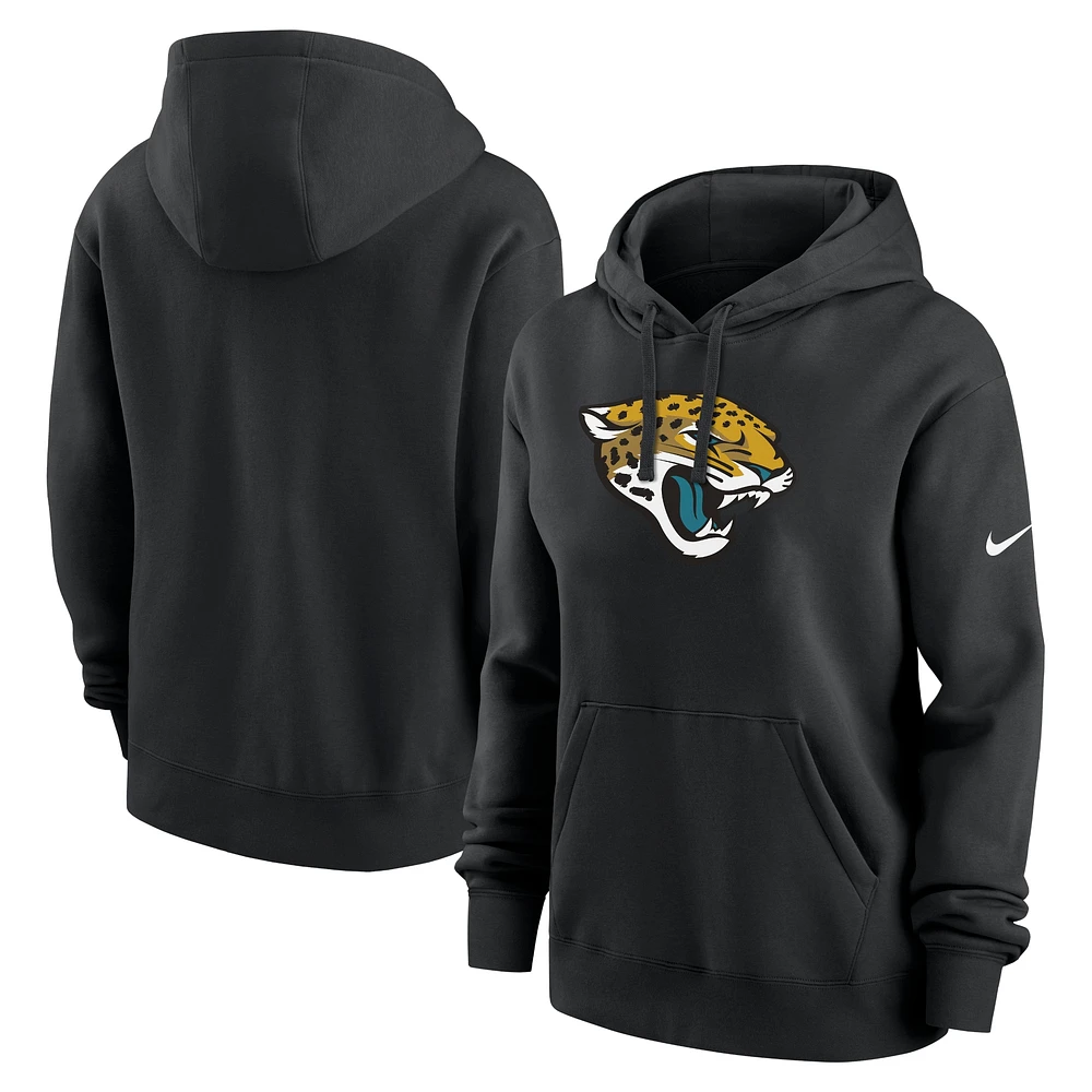 Sweat à capuche en polaire noir Jacksonville Jaguars Club pour femme Nike