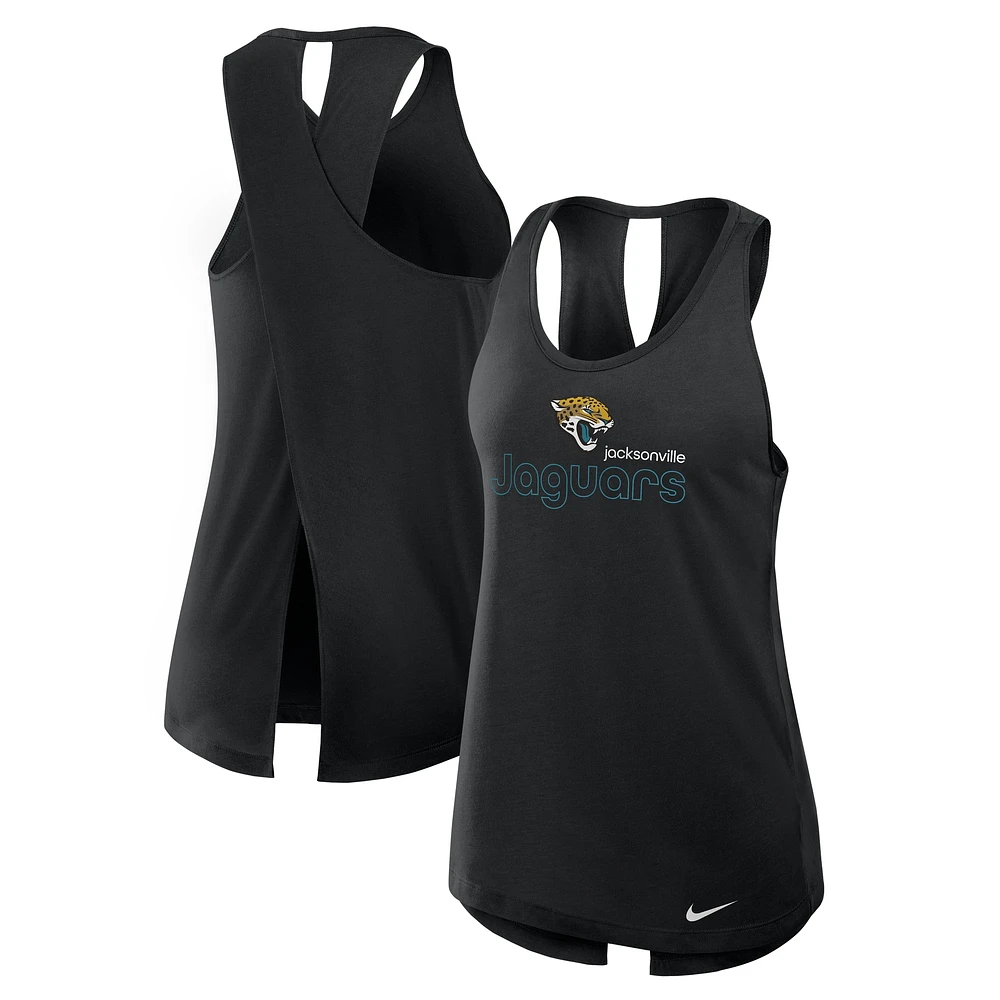 Women's Nike Black Jacksonville Jaguars  Crossback Performance Tank Top