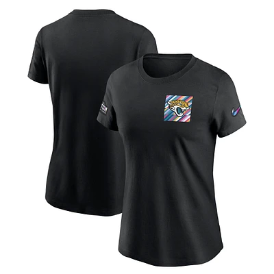 Women's Nike  Black Jacksonville Jaguars Crucial Catch Sideline Tri-Blend T-Shirt