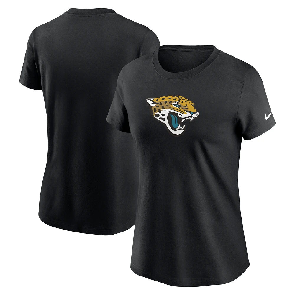 T-shirt Nike noir avec logo principal des Jacksonville Jaguars pour femme