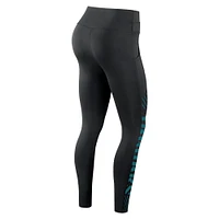 Legging croisé Nike Jacksonville Jaguars Yard Line pour femme, noir