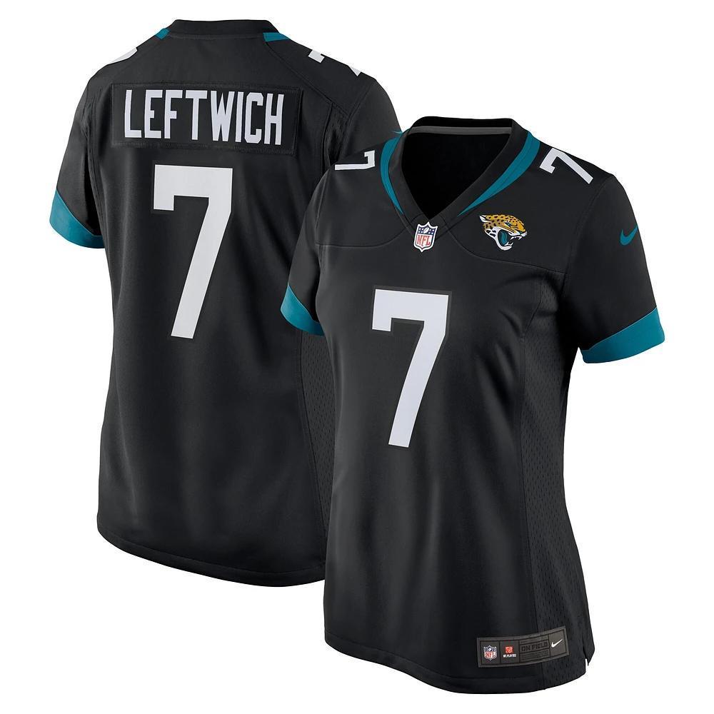 Maillot de match joueur retraité alternatif des Jacksonville Jaguars Nike Byron Leftwich noir pour femme