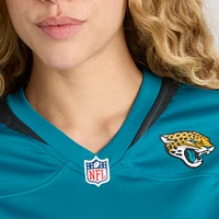 Maillot de match joueur retraité Nike Byron Leftwich Teal Jacksonville Jaguars pour femme