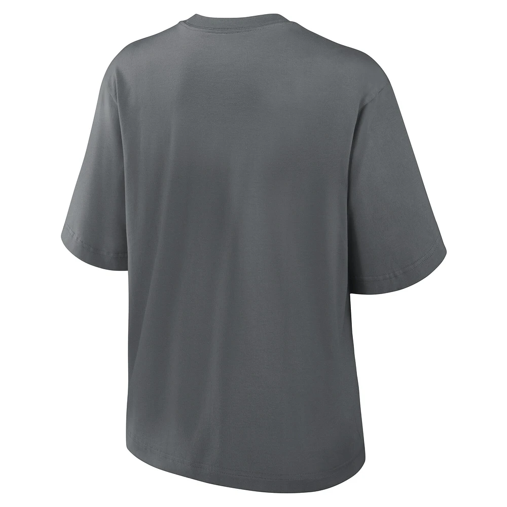 Women's Nike Charcoal Jacksonville Jaguars Glory Arch Boxy T-Shirt