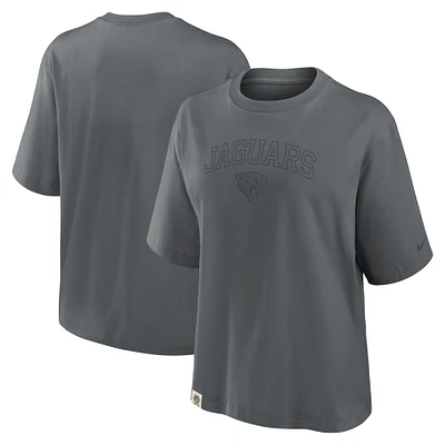 Women's Nike Charcoal Jacksonville Jaguars Glory Arch Boxy T-Shirt