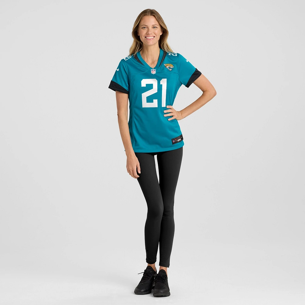 Maillot Nike Christian Braswell pour femme, bleu sarcelle, Jacksonville Jaguars Team Game