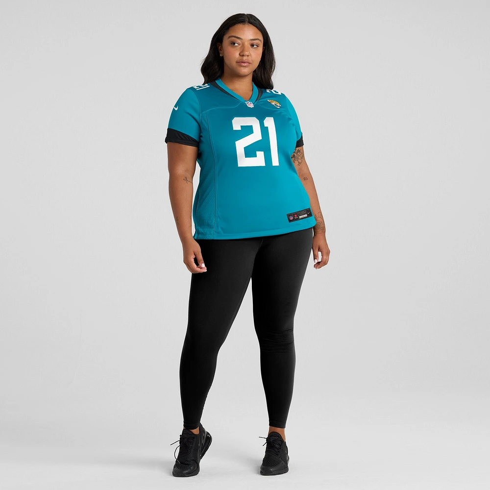 Maillot Nike Christian Braswell pour femme, bleu sarcelle, Jacksonville Jaguars Team Game