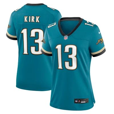 Maillot Nike Christian Kirk Teal Jacksonville Jaguars Prowler Throwback Game pour femme