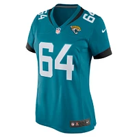 Maillot de joueur jeu Nike Coy Cronk des Jacksonville Jaguars pour femme, bleu sarcelle