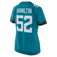 Women's Nike DaVon Hamilton Teal Jacksonville Jaguars Game Jersey