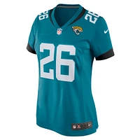 Maillot de match Nike D'Ernest Johnson des Jacksonville Jaguars pour femme, bleu sarcelle