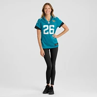 Maillot de match Nike D'Ernest Johnson des Jacksonville Jaguars pour femme, bleu sarcelle