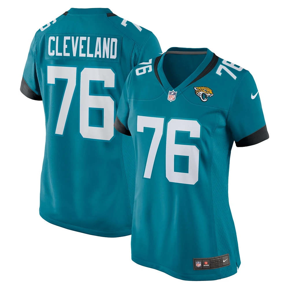 Maillot de match Nike Ezra Cleveland pour femmes, sarcelle, Jacksonville Jaguars