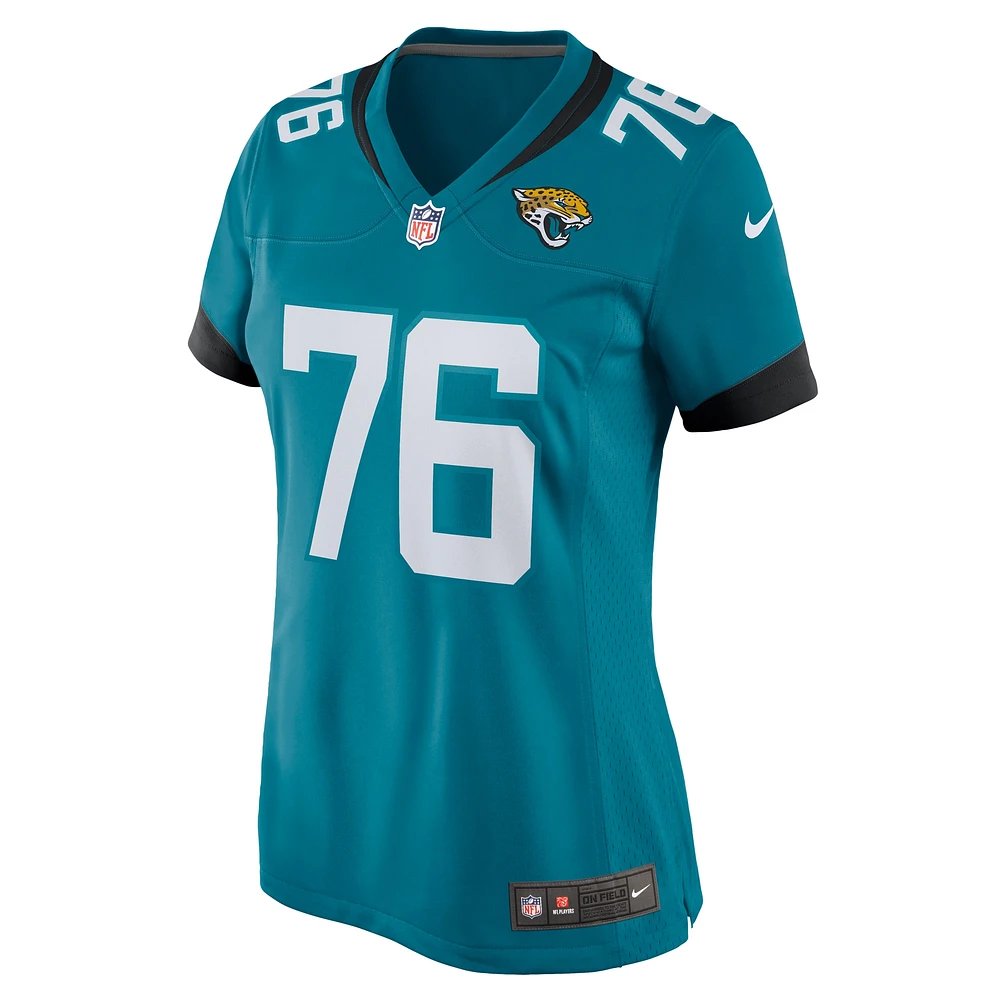 Maillot de match Nike Ezra Cleveland pour femmes, sarcelle, Jacksonville Jaguars