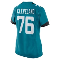 Maillot de match Nike Ezra Cleveland pour femmes, sarcelle, Jacksonville Jaguars