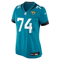 Maillot Nike Fred Johnson Teal Jacksonville Jaguars Team Game pour femme