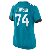 Maillot Nike Fred Johnson Teal Jacksonville Jaguars Team Game pour femme