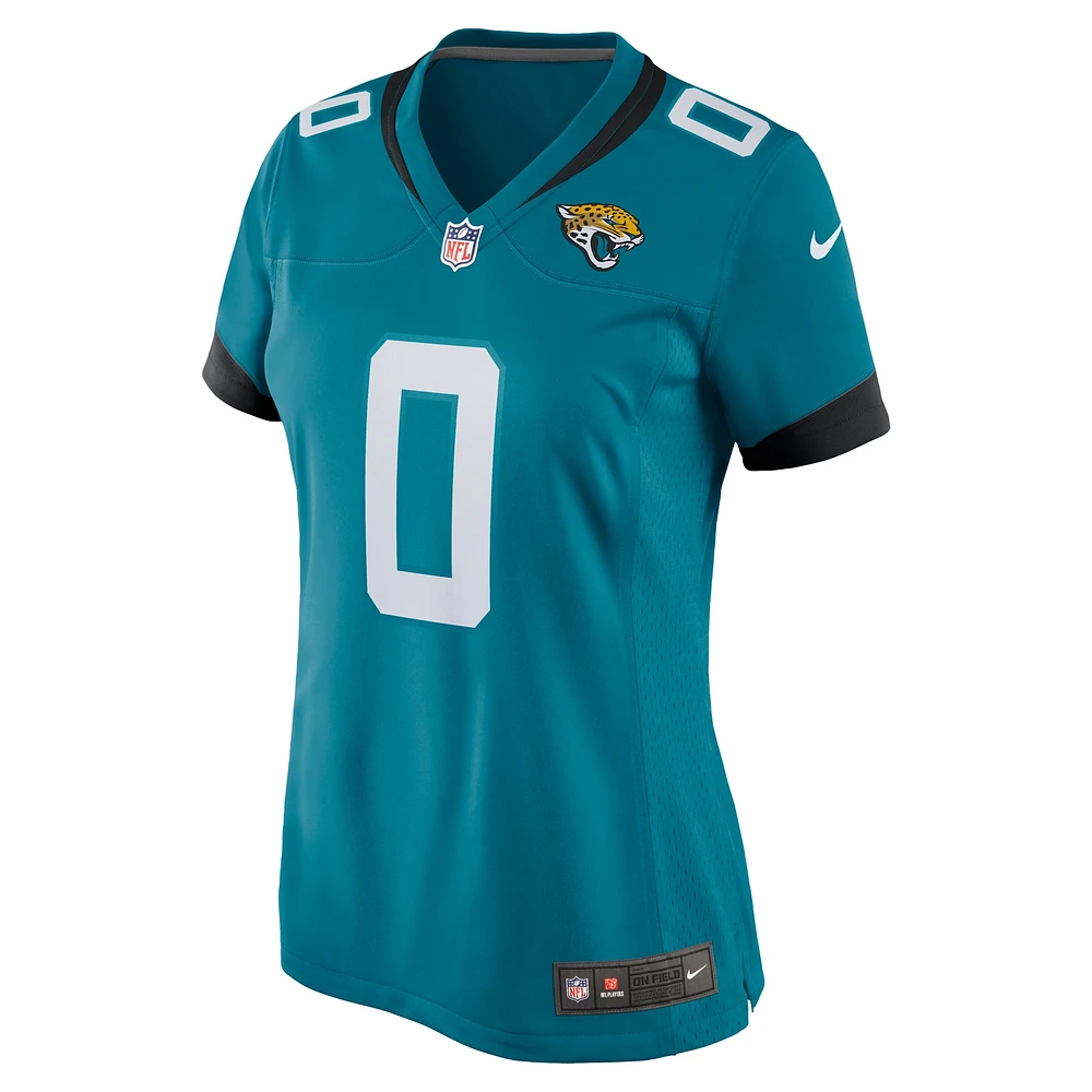 Maillot Nike Gabe Davis pour femme, bleu sarcelle, joueur de jeu d'équipe des Jaguars Jacksonville