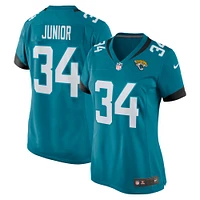 Maillot de joueur jeu des Jacksonville Jaguars Nike Gregory Junior pour femme, bleu sarcelle