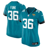 Maillot de match Nike Jake Funk Teal Jacksonville Jaguars pour femme