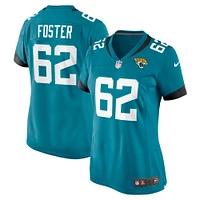 Maillot de match Nike Javon Foster Teal Jacksonville Jaguars pour femme