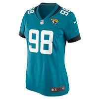 Maillot de match Nike Jordan Jefferson Teal Jacksonville Jaguars pour femme