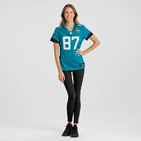 Maillot Nike Josh Pederson pour femme, bleu sarcelle, Jacksonville Jaguars Team Game