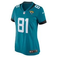 Maillot de match l'équipe Nike Josiah Deguara des Jacksonville Jaguars pour femme, bleu sarcelle