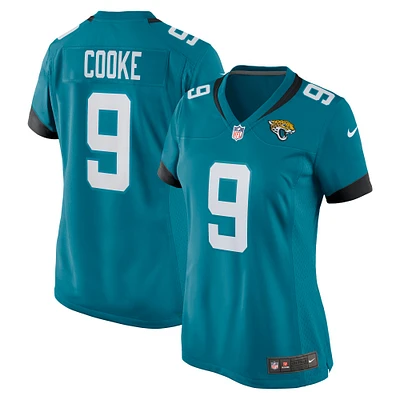 Maillot de match Nike Logan Cooke des Jacksonville Jaguars pour femme, bleu sarcelle