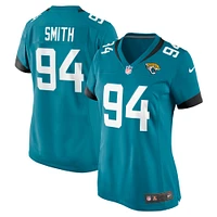 Maillot de match Nike Maason Smith Teal Jacksonville Jaguars pour femme