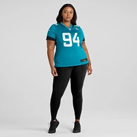 Maillot de match Nike Maason Smith Teal Jacksonville Jaguars pour femme