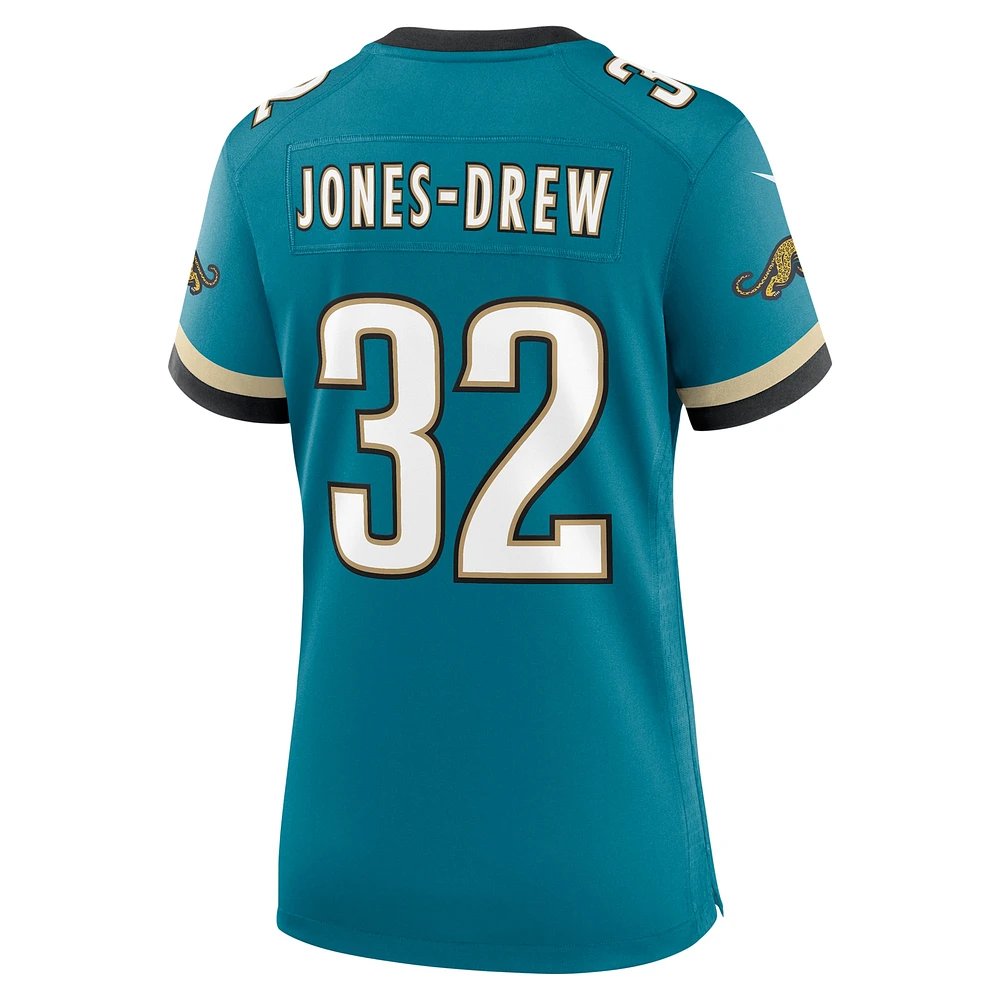 Maillot de match Nike pour femme Maurice Jones-Drew Teal Jacksonville Jaguars Prowler Throwback Retired Player