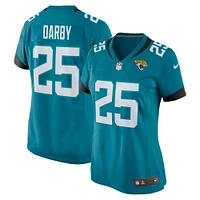 Maillot de match l'équipe Nike Ronald Darby des Jacksonville Jaguars pour femme, bleu sarcelle