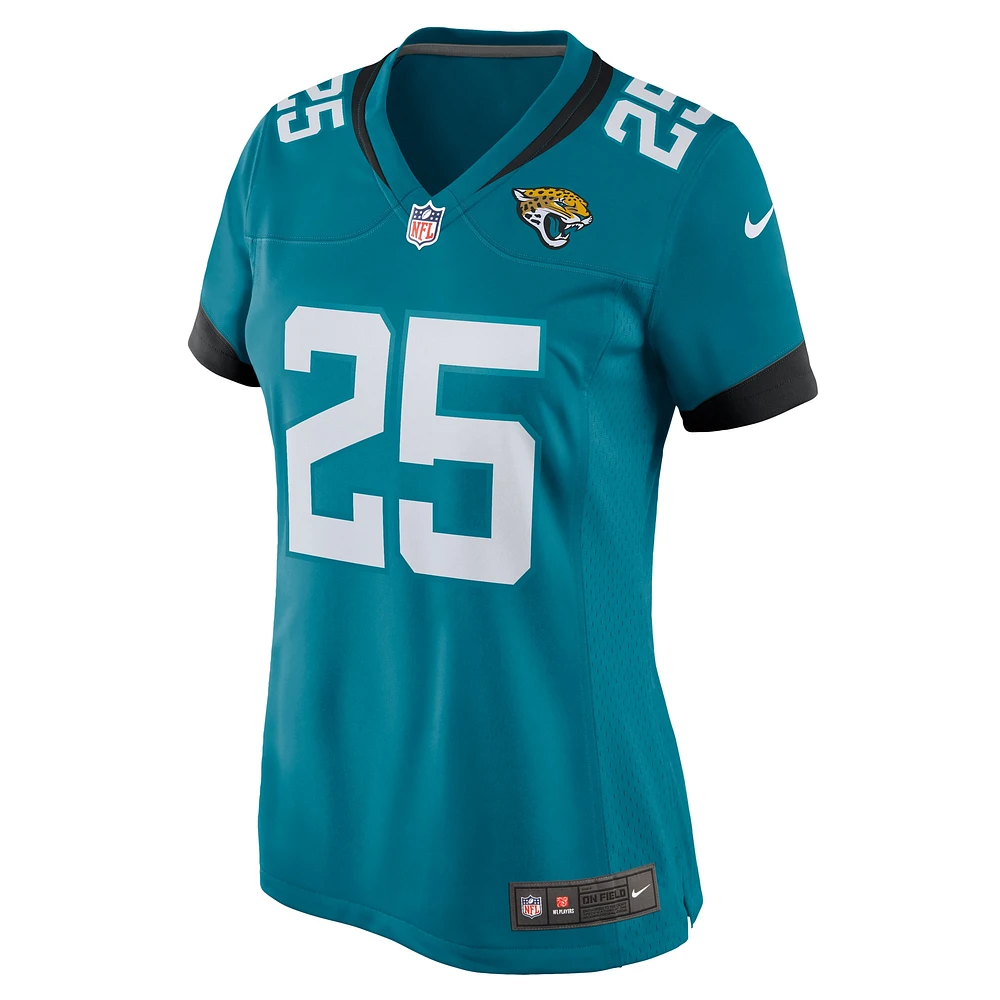 Maillot de match l'équipe Nike Ronald Darby des Jacksonville Jaguars pour femme, bleu sarcelle