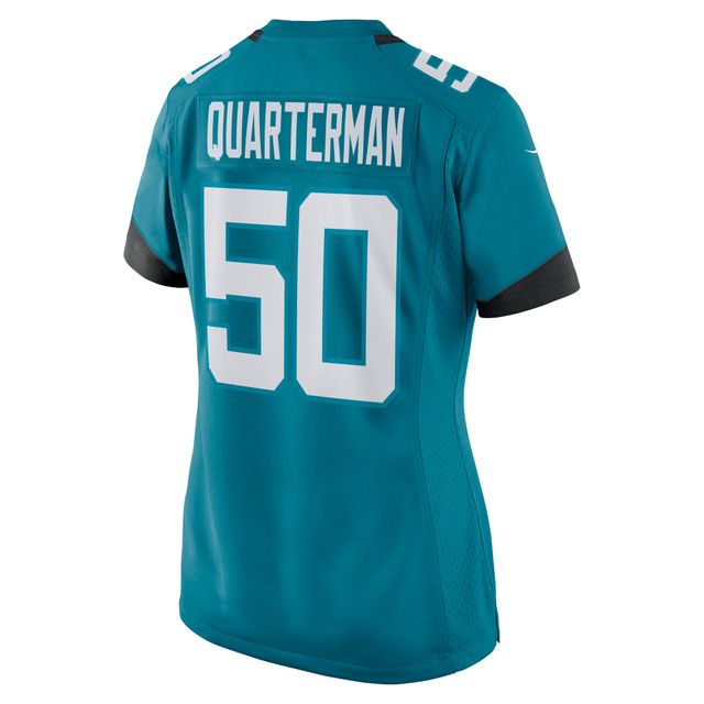 Maillot de match Nike Shaquille Quarterman des Jacksonville Jaguars pour femme, bleu sarcelle