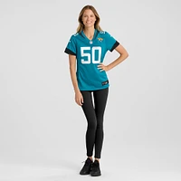 Maillot de match Nike Shaquille Quarterman des Jacksonville Jaguars pour femme, bleu sarcelle