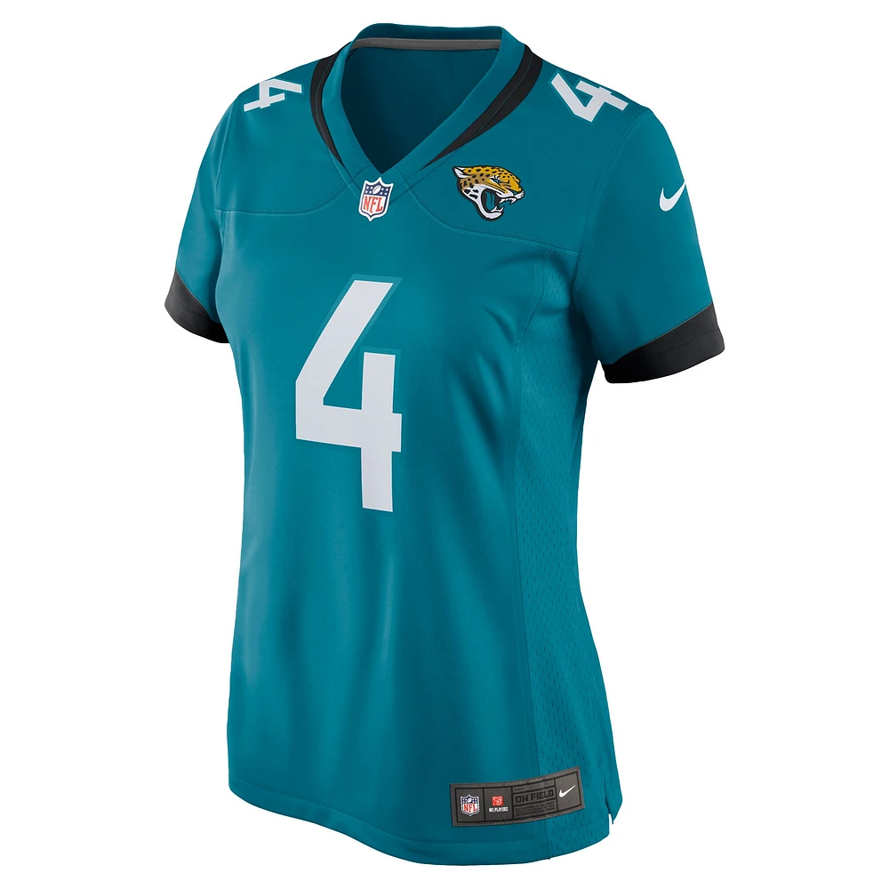 Maillot de match des Jaguars Jacksonville Nike Tank Bigsby bleu sarcelle pour femme