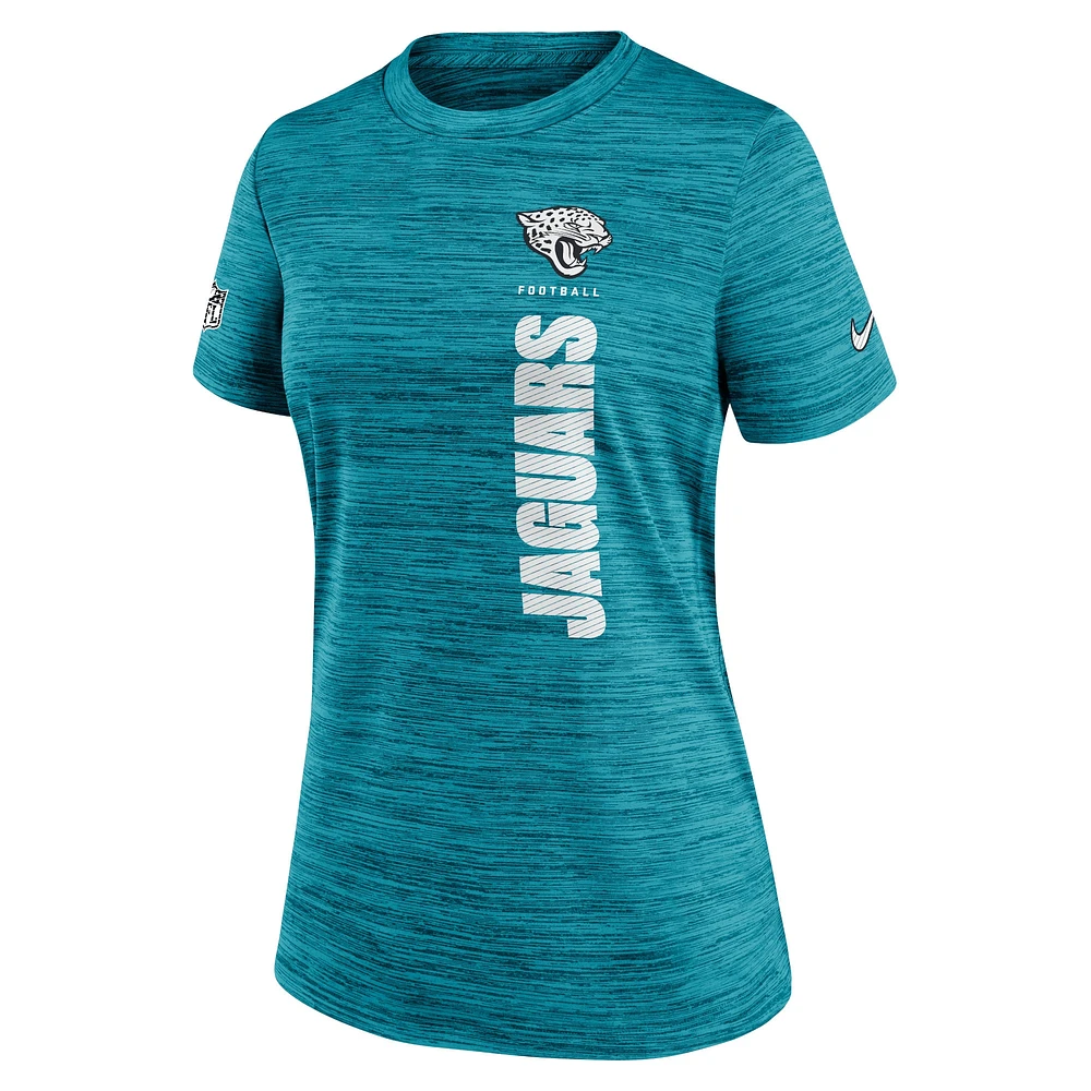 T-shirt Nike pour femmes, bleu sarcelle, Jacksonville Jaguars Velocity Performance