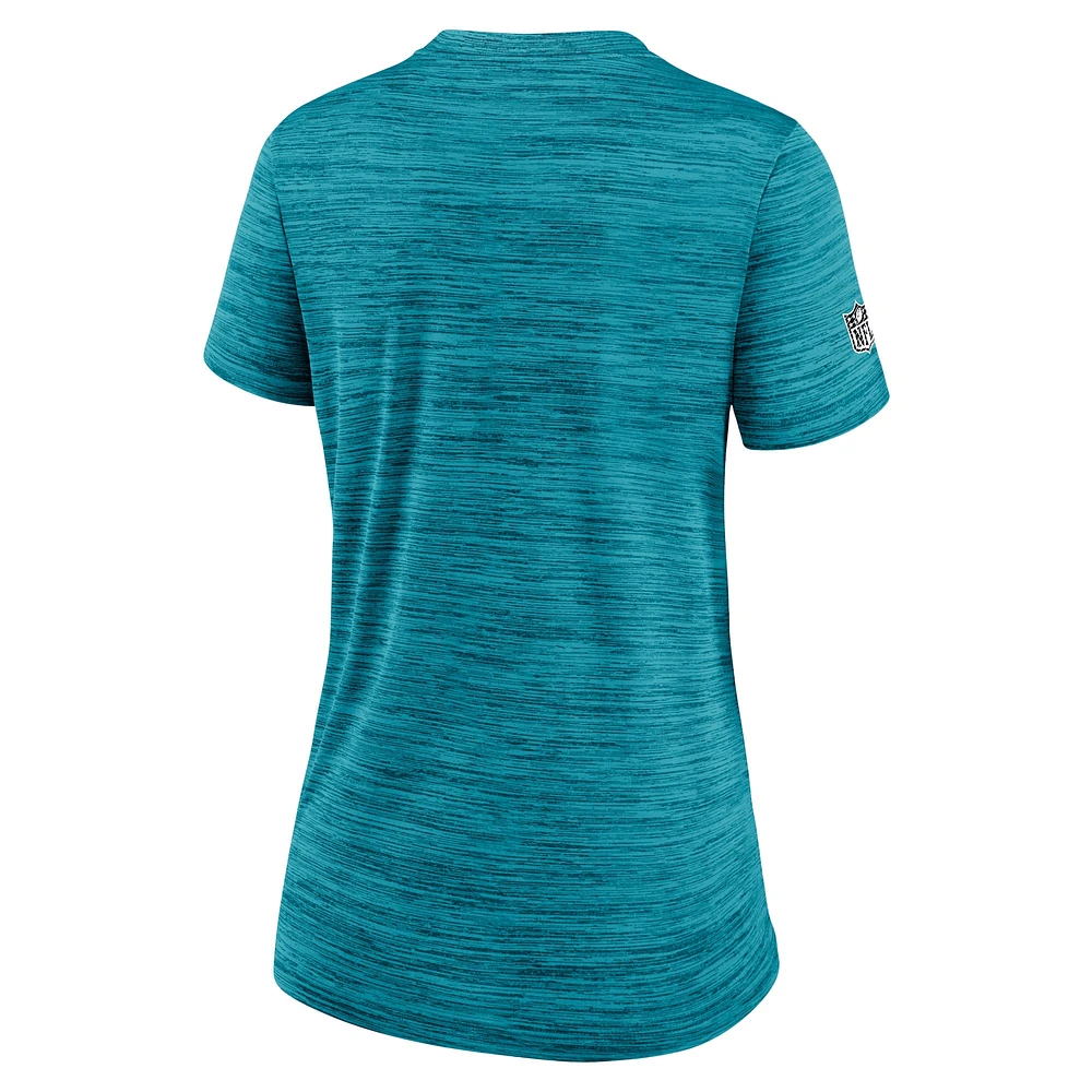 T-shirt Nike pour femmes, bleu sarcelle, Jacksonville Jaguars Velocity Performance