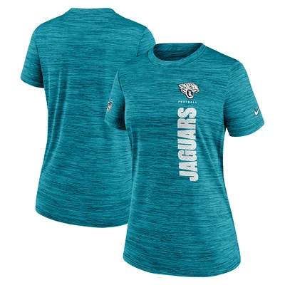 T-shirt Nike pour femmes, bleu sarcelle, Jacksonville Jaguars Velocity Performance