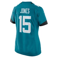 Maillot de joueur jeu des Jacksonville Jaguars Nike Tim Jones pour femme, bleu sarcelle