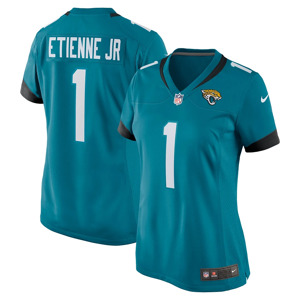 Maillot de match Nike Travis Etienne pour femme, sarcelle, Jacksonville Jaguars