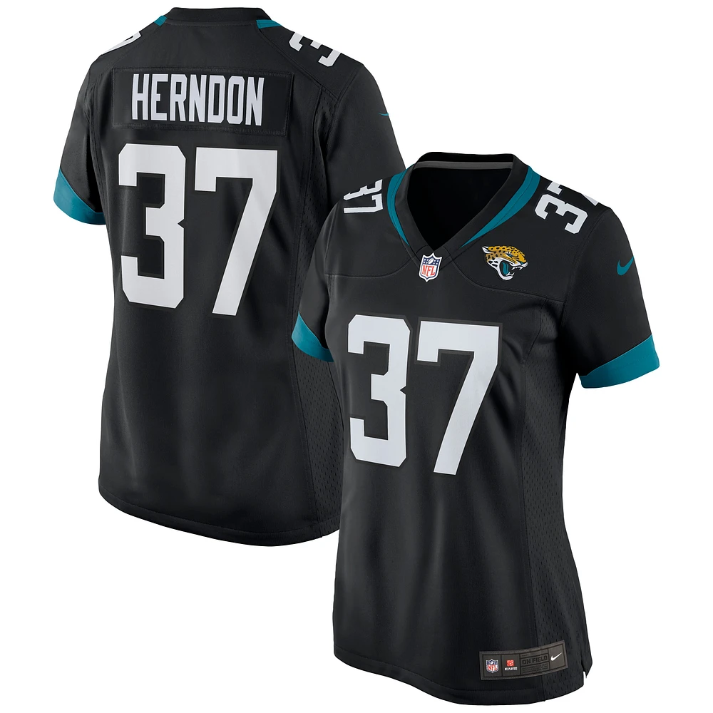 Maillot de match Nike Tre Herndon pour femme, noir, Jacksonville Jaguars