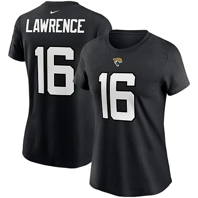 T-shirt Nike Trevor Lawrence pour femme avec nom et numéro des Jaguars de Jacksonville noir