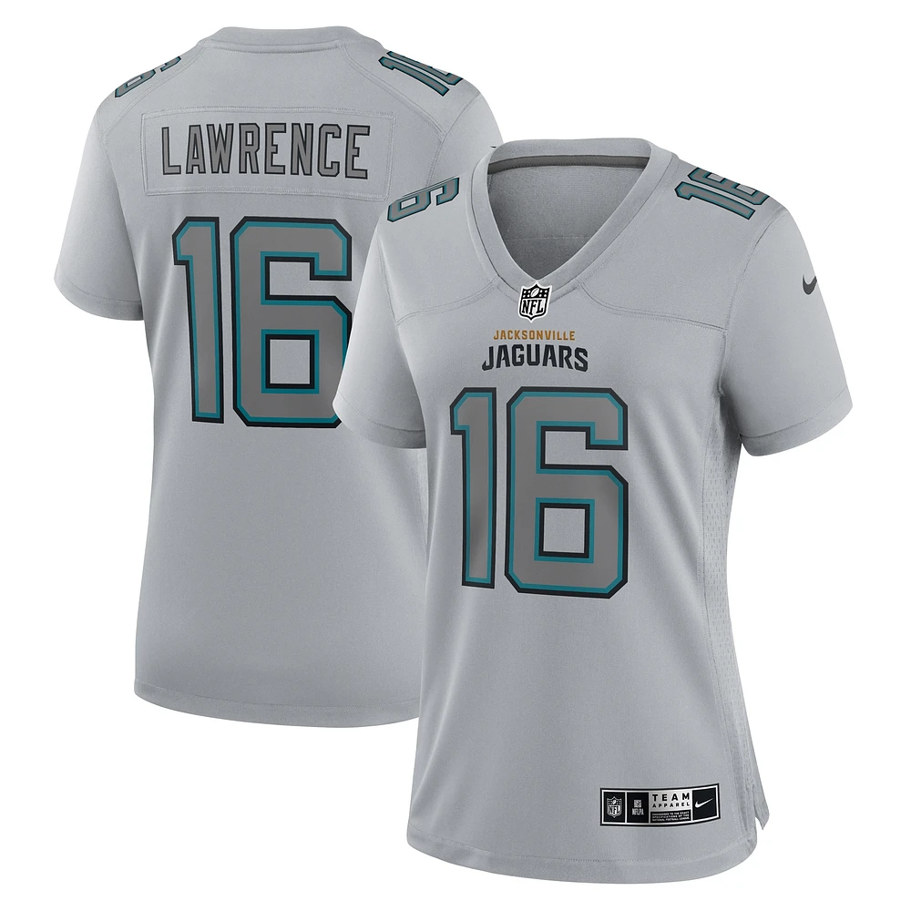 Maillot Nike Trevor Lawrence pour femme, gris, Jacksonville Jaguars Atmosphere Fashion Game