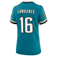 Maillot Nike Trevor Lawrence pour femme, bleu sarcelle, Jacksonville Jaguars Prowler Throwback Game