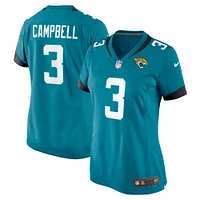 Maillot de match Nike Tyson Campbell Teal Jacksonville Jaguars pour femme